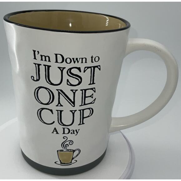 Cracker Barrel Coffee Mug “I’m Down To Just One Cup A Day” Oversized - Picture 2 of 7